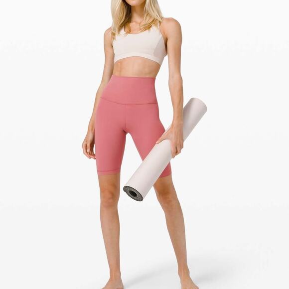 LULULEMON Align Super High Rise Biker Short Brier Rose Pink 6 - Picture 1 of 10
